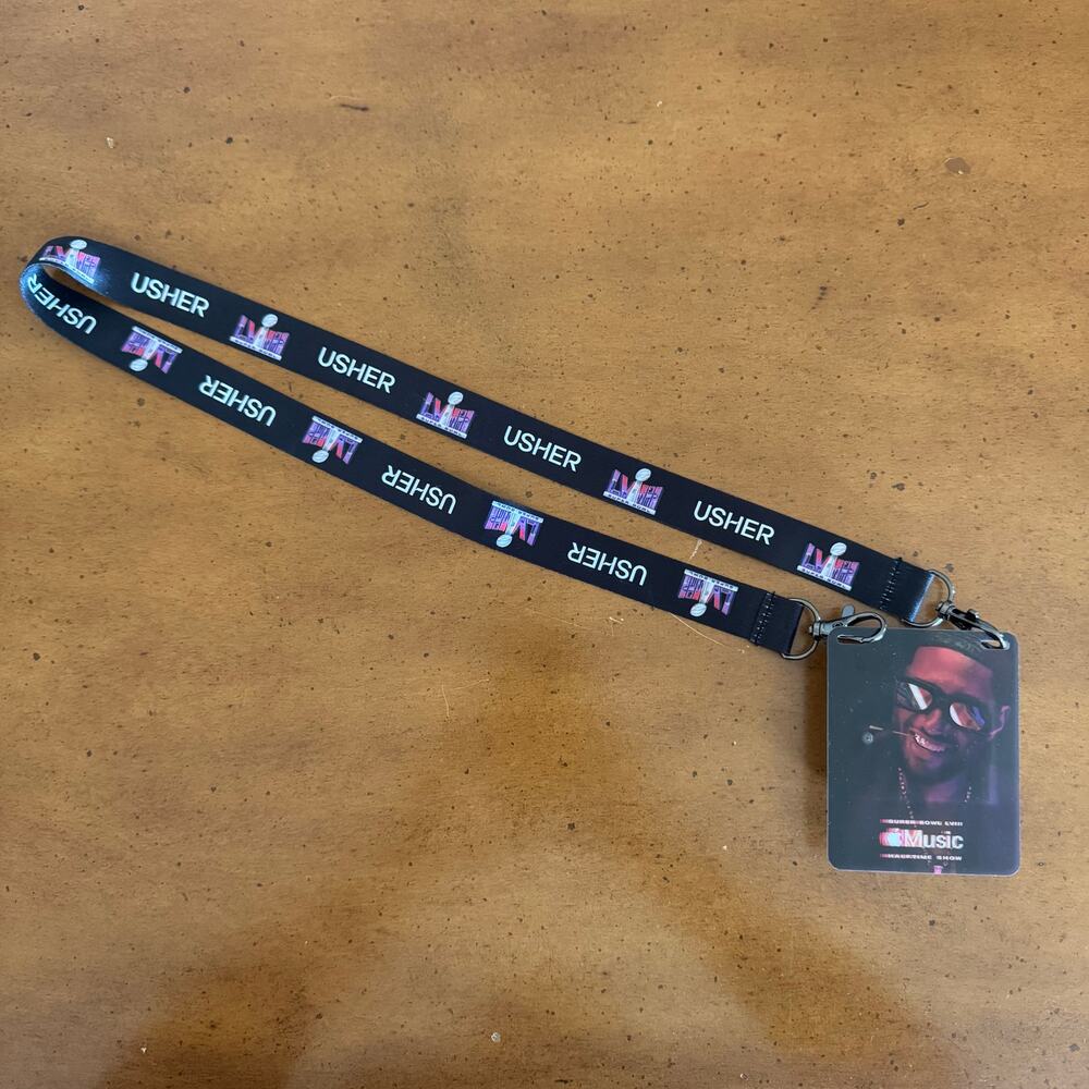 Usher Super Bowl LVIII Halftime Show Lanyard & Light-Up Badge – Rare Collectible - Picture 3 of 3
